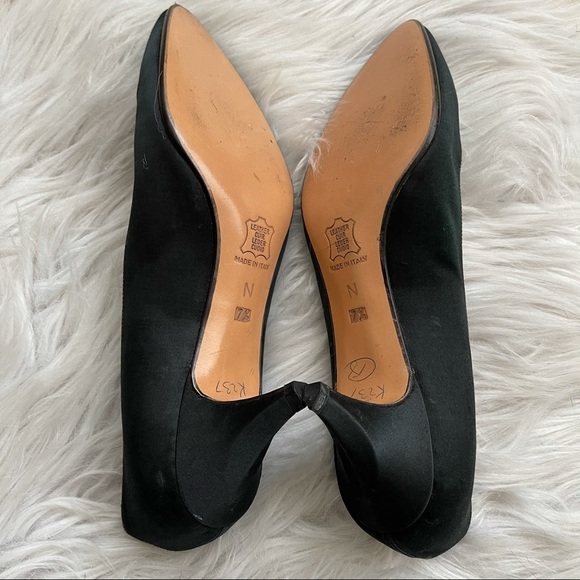 YSL black Satin Pumps size 7.5 - Picture 5 of 13